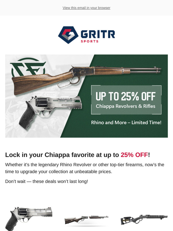 📩Up to 25% OFF Chiappa Revolvers & Rifles