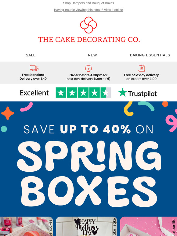Sale on Essential Spring Cake Boxes!