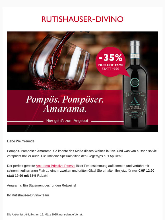 Primitivo Riserva für CHF 12.90!