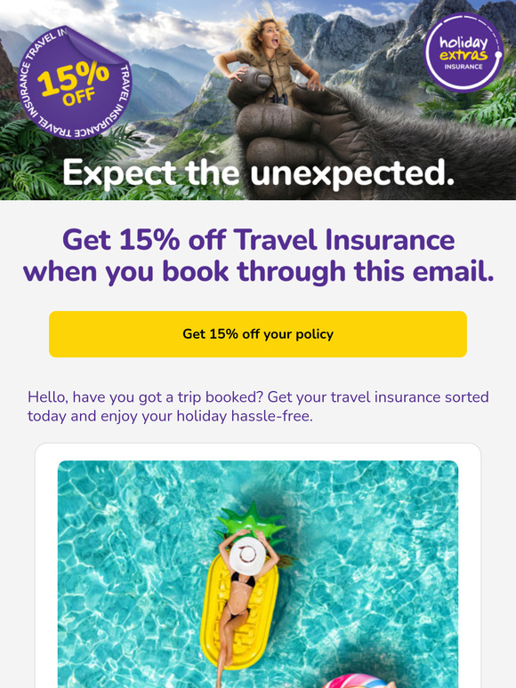 Travel Insurance: Book through this email for 15% off!