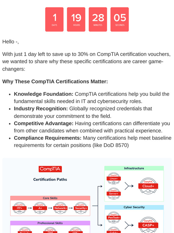 Why CompTIA Certs Matter (30% Off Ending Soon)