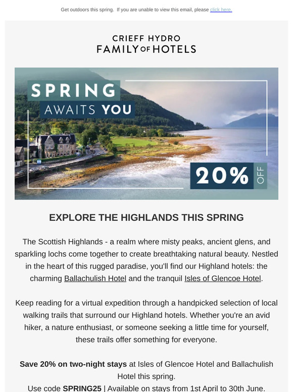 SAVE 20% on your next Highland adventure ⛰️
