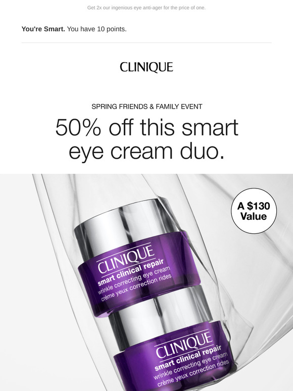 Look smart 👀 Save 50% on our smart eye cream duo.