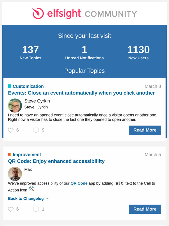 [Elfsight Community] Summary