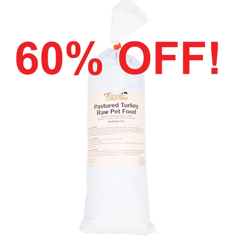 Image of Pastured Turkey Raw Pet Food - 5 lb.