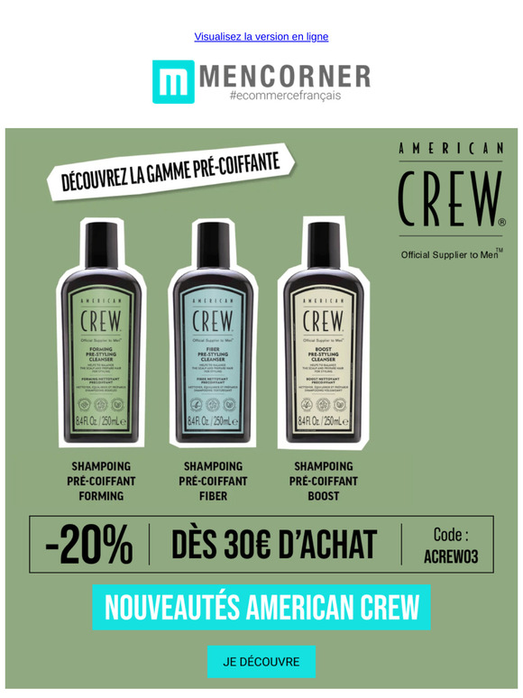 Promotions exclusives sur American Crew...
