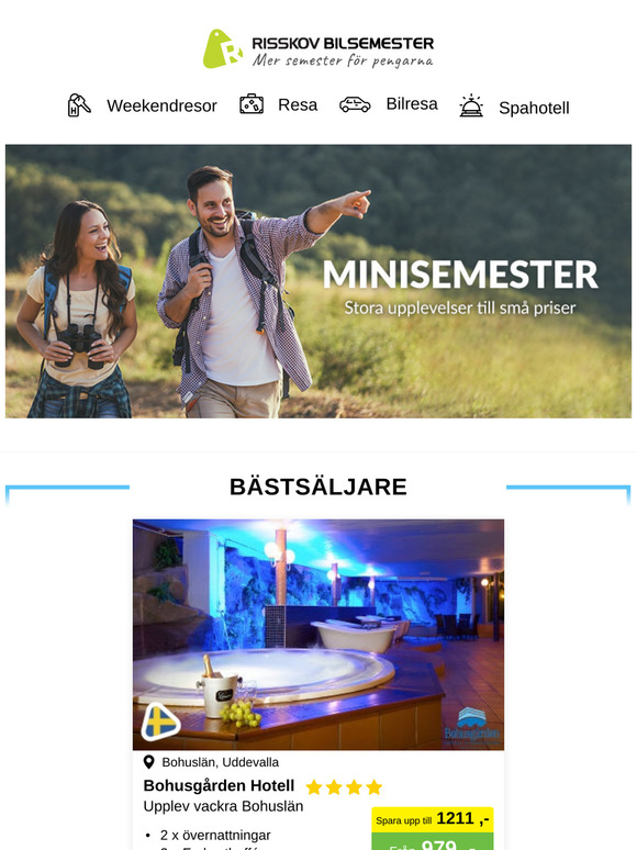 Minisemester till minipris. Kolla in våra fantastiska erbjudanden här!