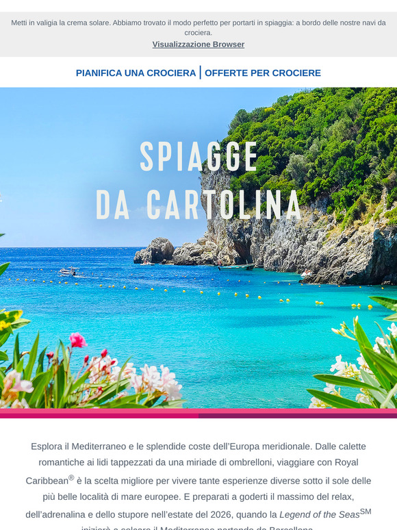 Parti in crociera per le spiagge più belle vicino a te