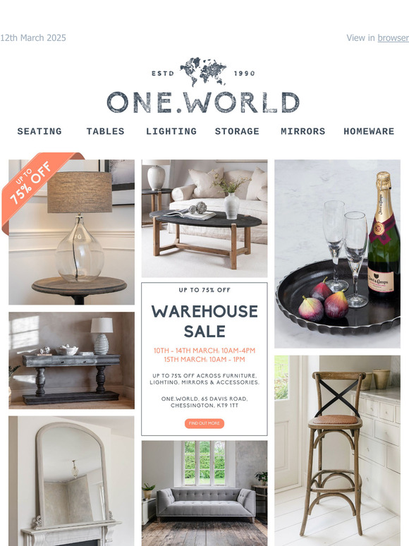 Our Warehouse Sale Continues