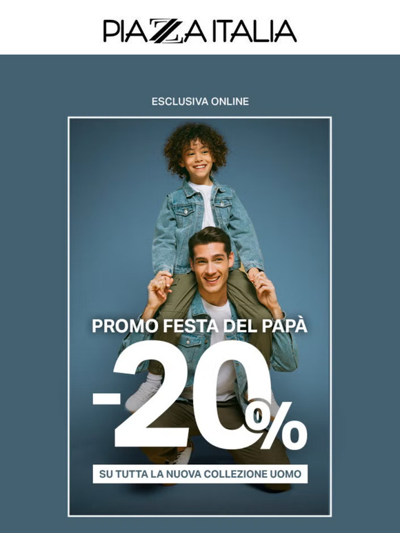 ANTEPRIMA ONLINE: -20% sulla nuova collezione UOMO!