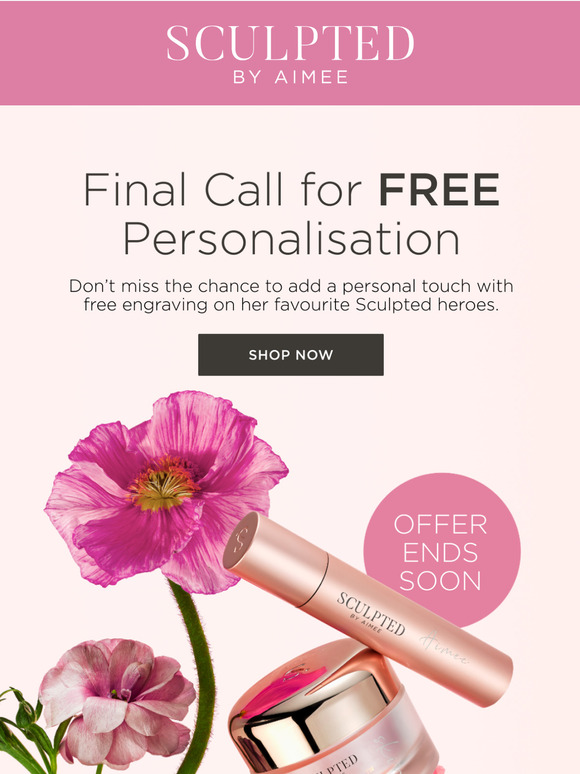 LAST CHANCE: FREE personalisation 🚨