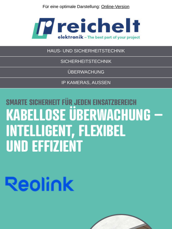 Sparen Sie jetzt – Reolink Überwachungstechnik zu reduzierten Preisen