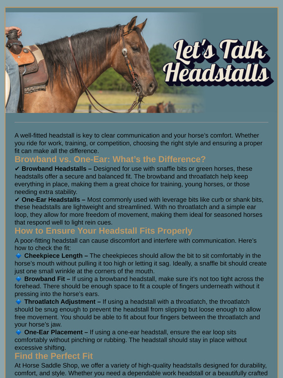 Finding the Perfect Headstall Fit for Your Horse