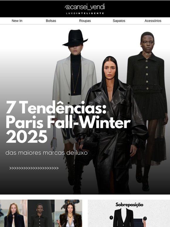 7 Tendências do Paris Fall Winter que você encontra aqui!❄️
