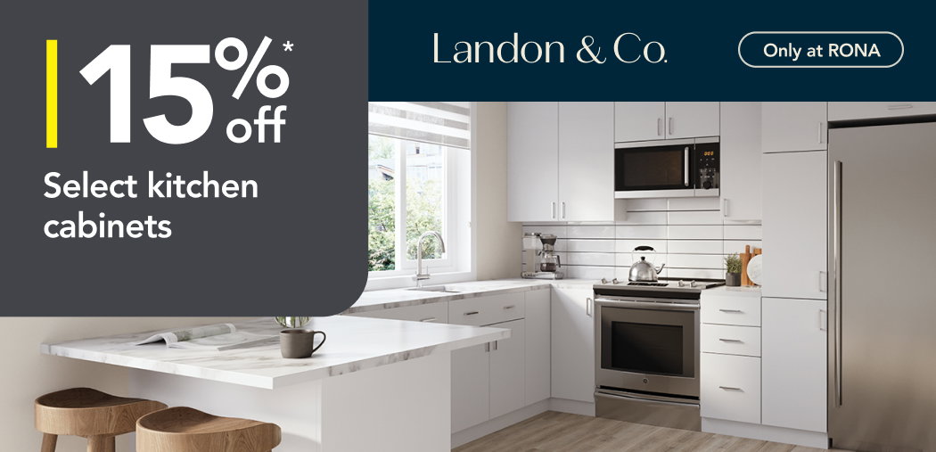 SAVE 15%*  Select special order kitchen cabinets