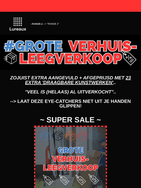 🚚 RONDE 2: 23x EXTRA aangevuld + EXTRA afgeprijsd i.v.m. VERHUIZING