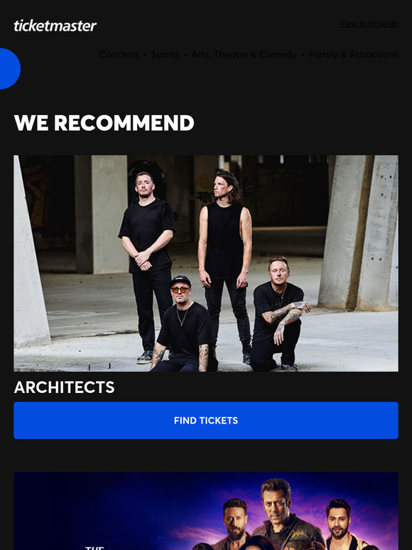 Architects, The Bollywood Big One, Starlight Express plus many more!