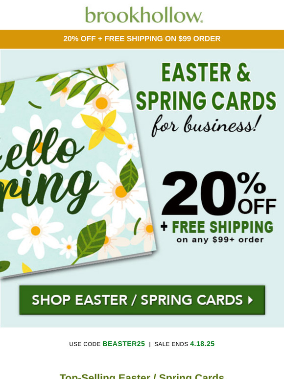 Easter & Spring Cards: Get 20% Off + Free Shipping!