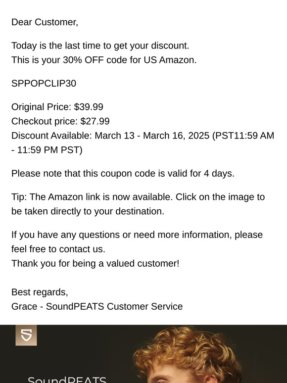 Your early access to the ultra-comfortable SoundPEATS POP Clip Open-ear Earbuds at a 30% off is here, but not for long