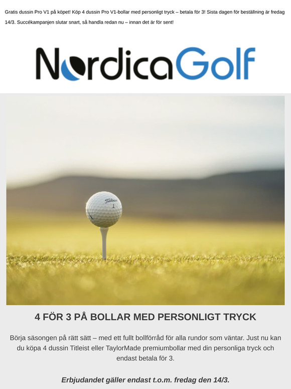 Skynda ⏰ 4 för 3 på Pro V1 med personligt tryck 🏌️‍♂️