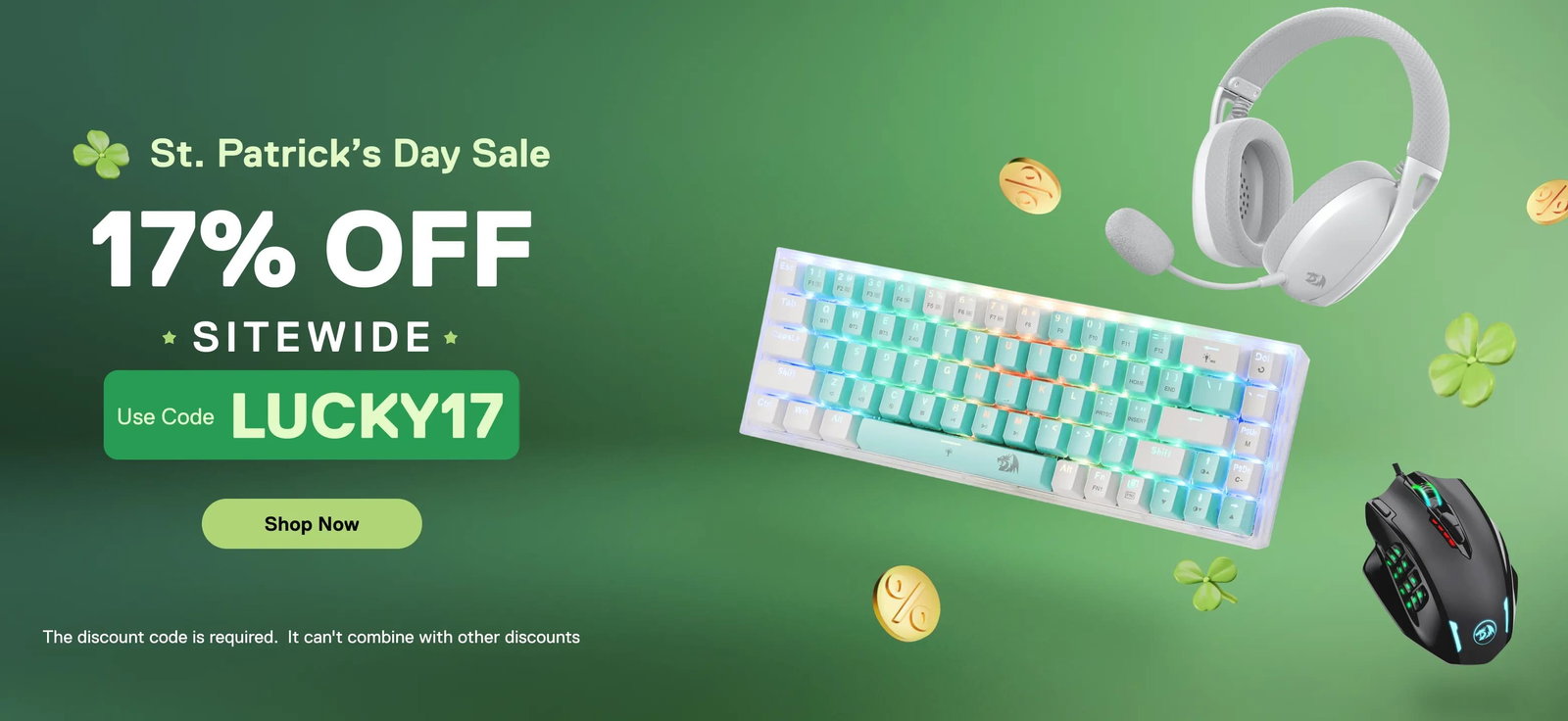 St. Patrick's Day Sale: 17% Off Sitewide!