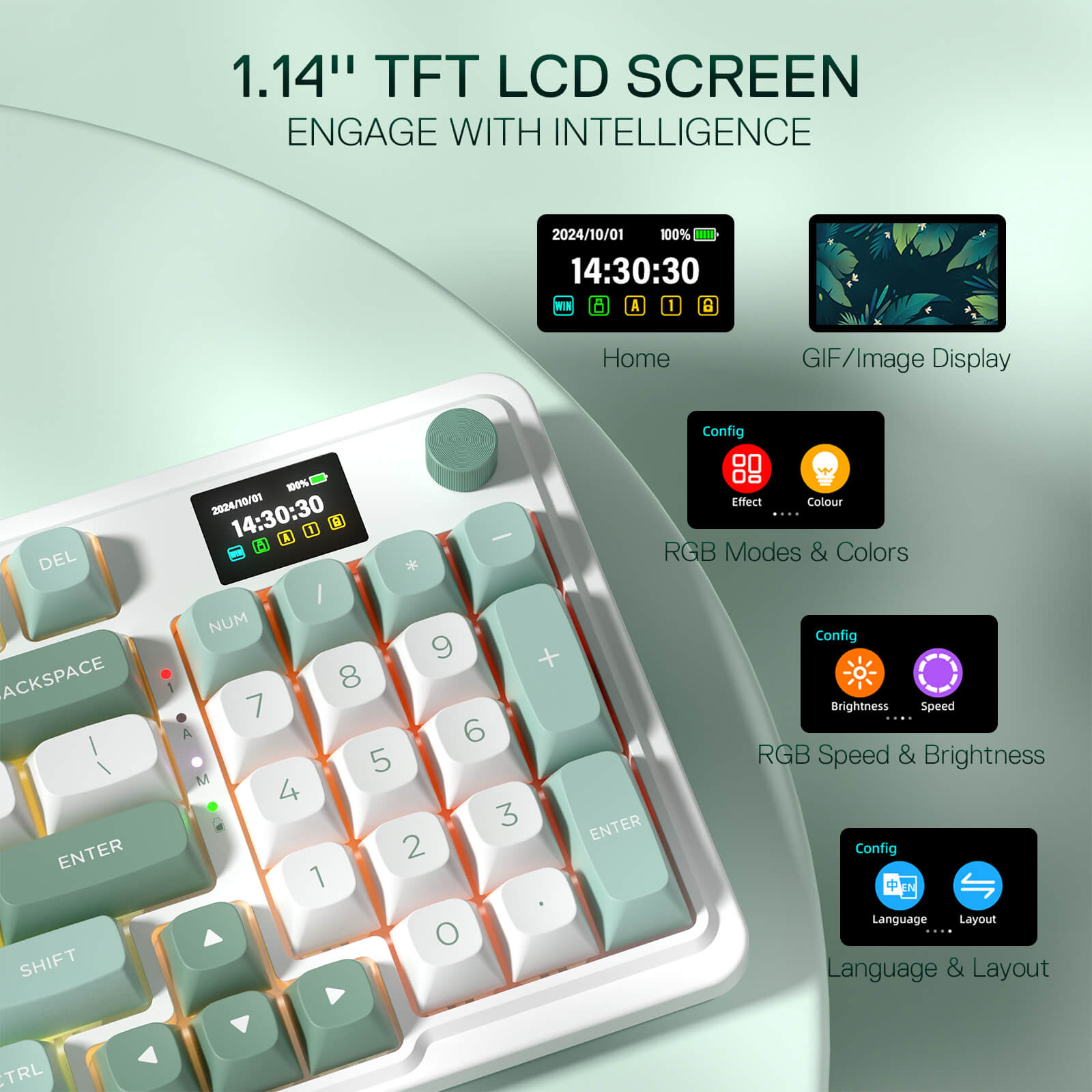 LCD Screen Engage with Intelligence