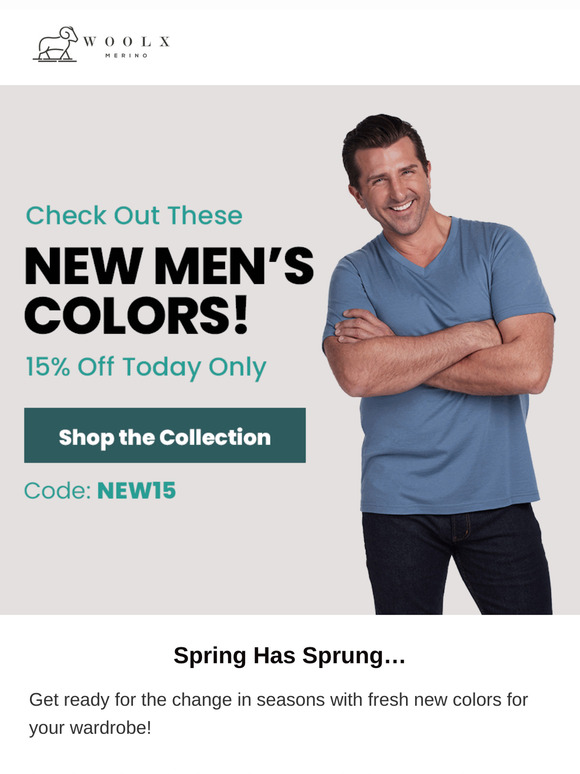 Woolx: 🌱 Men’s Spring Colors Are HERE! | Milled