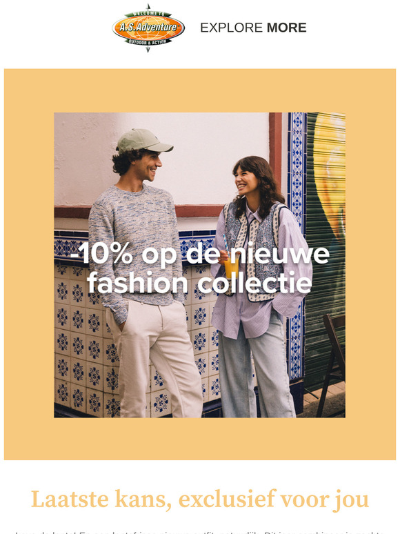 Mis je -10% op de nieuwe collectie niet.