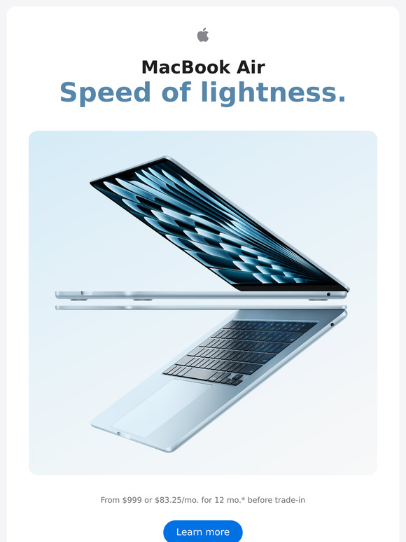 Introducing the new MacBook Air and new Mac Studio.