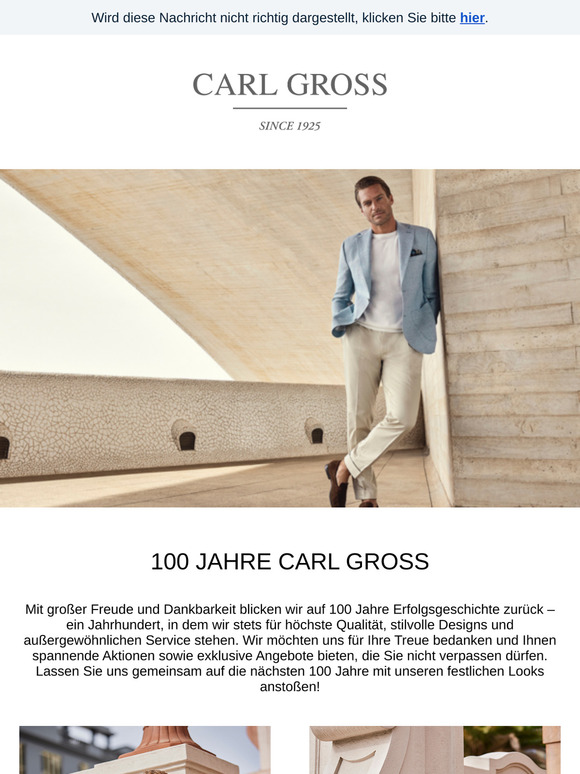 Feiern Sie mit uns 100 Jahre CARL GROSS