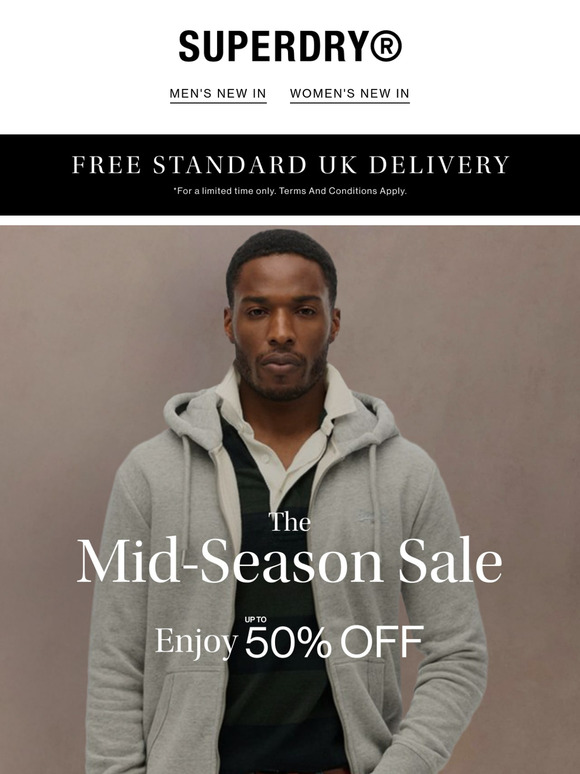 Online Exclusive: Up to 50% Off Mid-Season Sale Starts Now