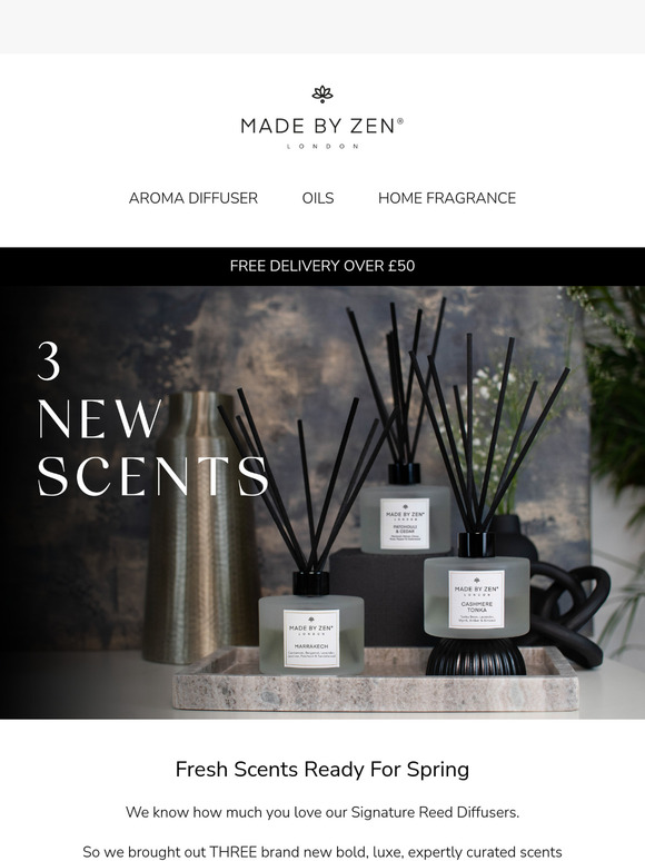 THREE Fresh Reed Diffuser Scents 🌷