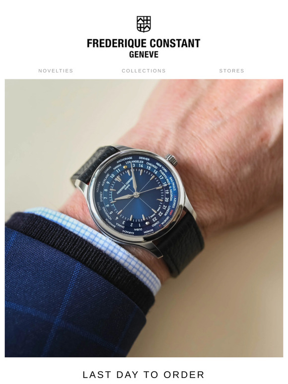 Last day to order the new Frederique Constant + Watch Angels Worldtimer Manufacture