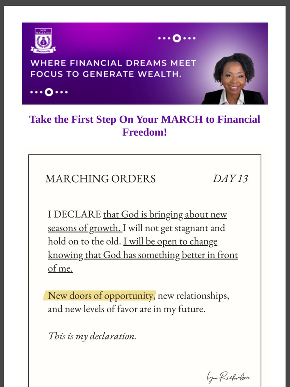 MARCH Into Financial Freedom