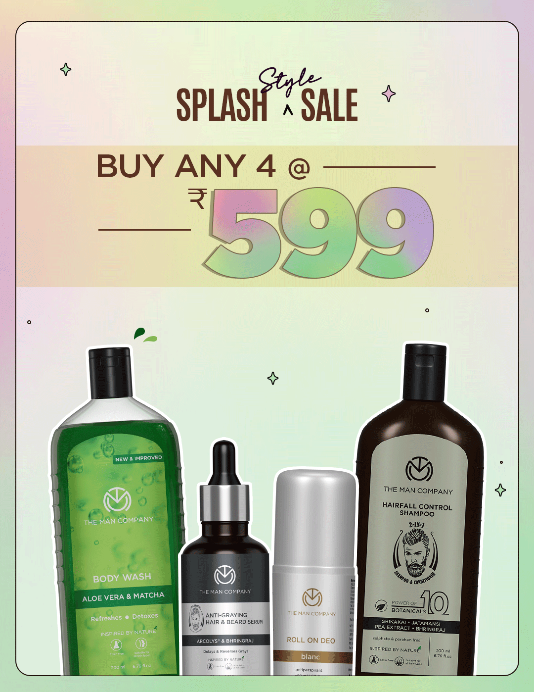 BUY ANY 4 AT 599 ONLY