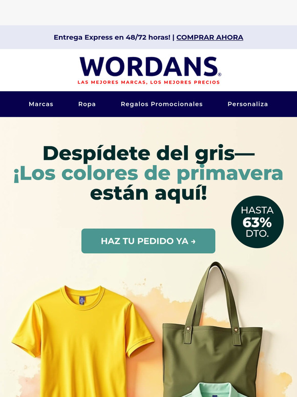Oferta de colores primaverales: Ropa fresca, grandes descuentos
