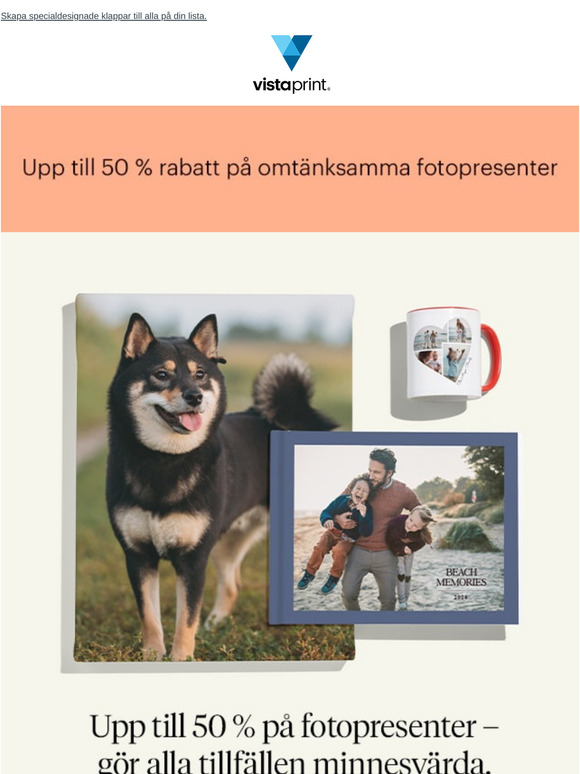 Upp till 50 % rabatt på personliga presenter? 🎁 Ja tack!