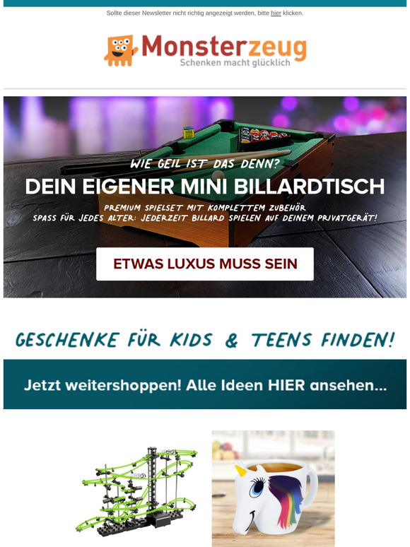 Eigener Mini Billardtisch - Komplettset!! Dein Privatgerät mit Spielzubehör!!