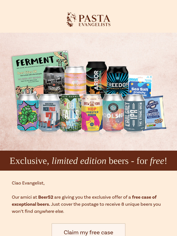 You’ve earned a free case of limited edition beers! 🍻
