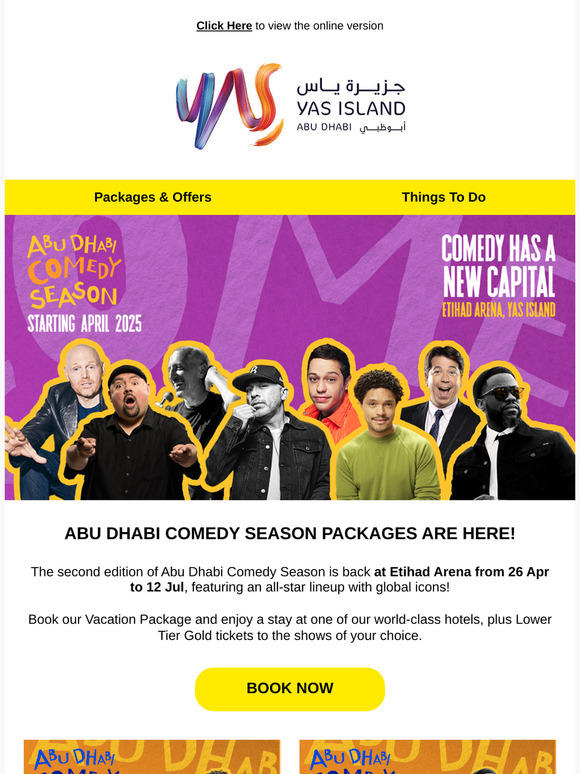Book Your Abu Dhabi Comedy Season Package! 🎤✨