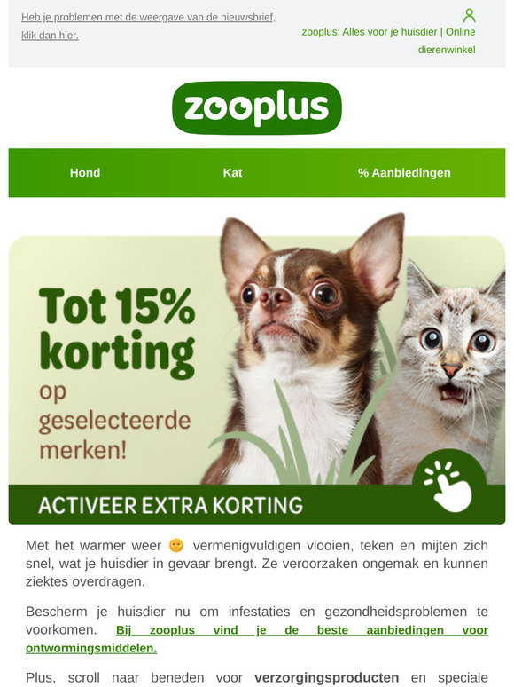 🛡️🐾 15% korting op beschermingsmiddelen tegen teken, mijten & co.