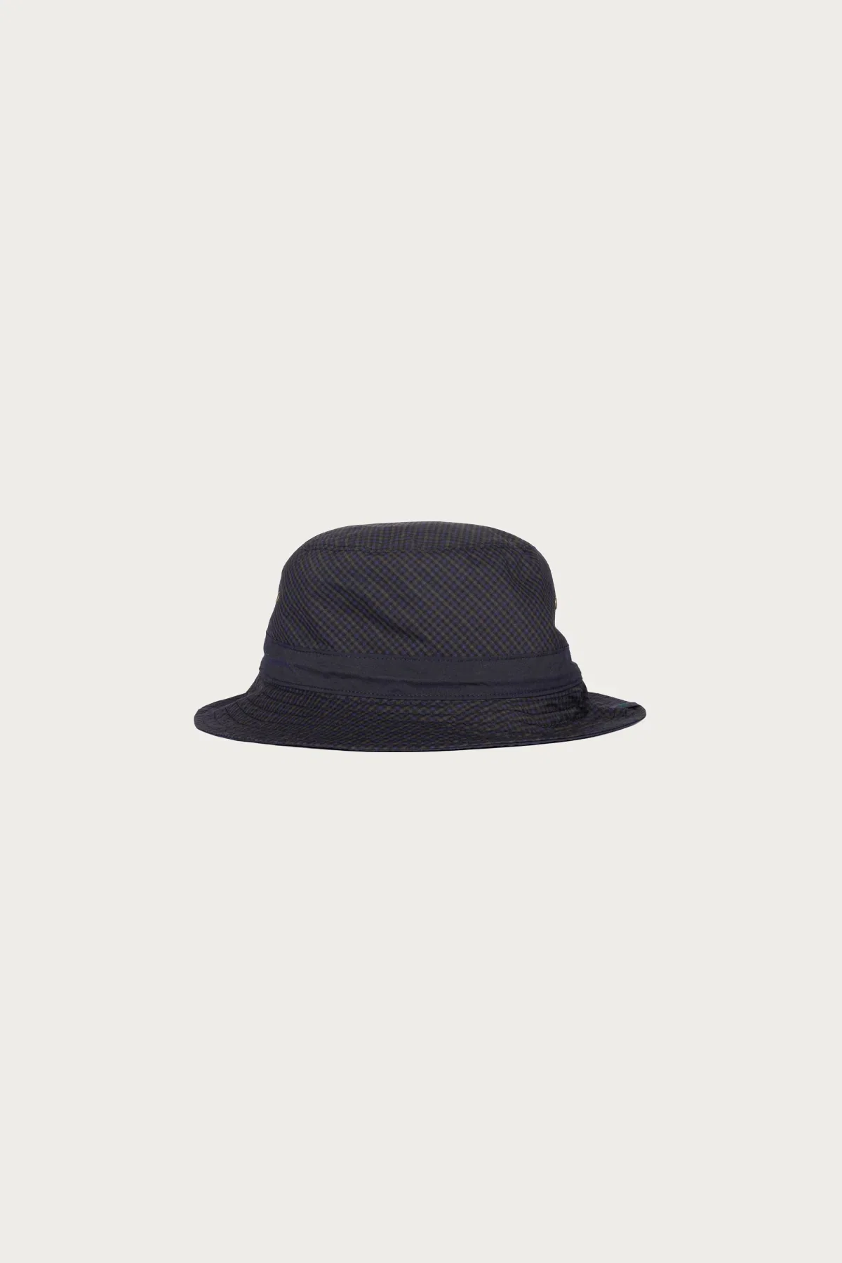 Image of Canoe Club x Beams+ Reversible Bucket Hat - Blackwatch Minicheck/ Navy