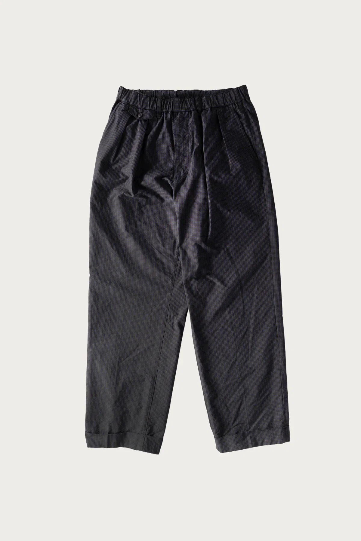 Image of Canoe Club x Beams+ 2P Relaxed Trousers - Blackwatch Minicheck