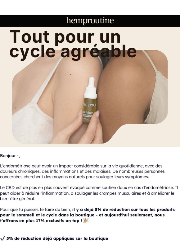 💜 22% sur les produits Sommeil & Cycle !
