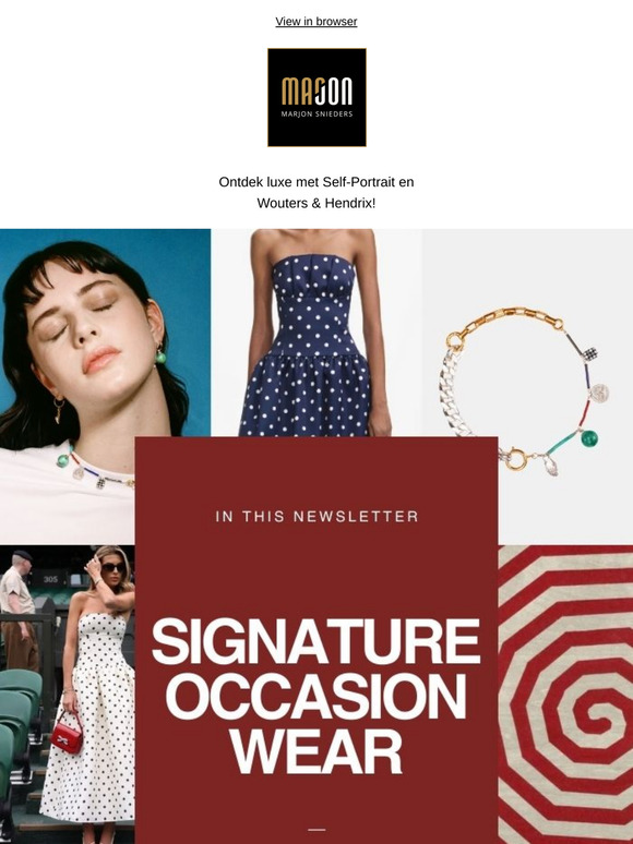 Signature Occasionwear - care of the luxuries: Self Portrait - Wouters & Hendrix