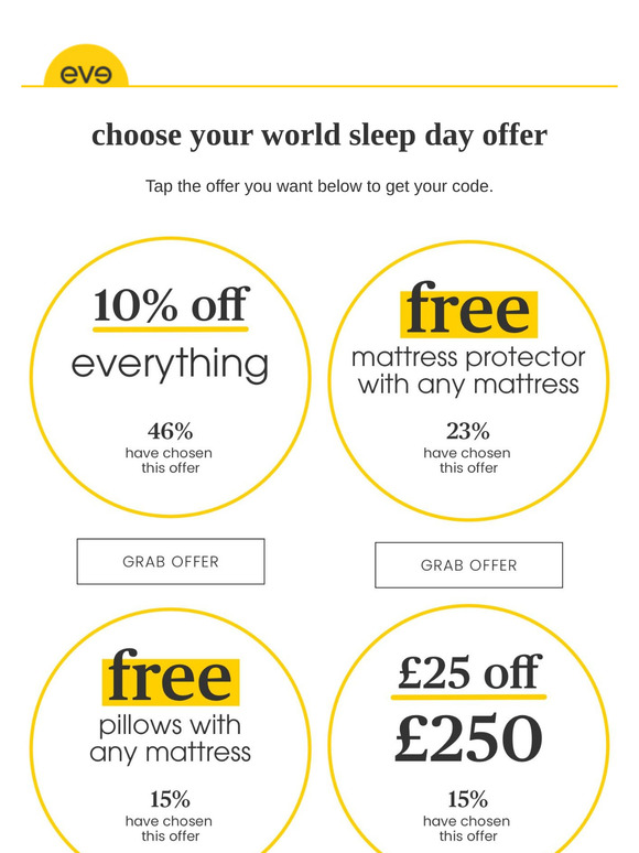 choose your world sleep day offer 🌍💤