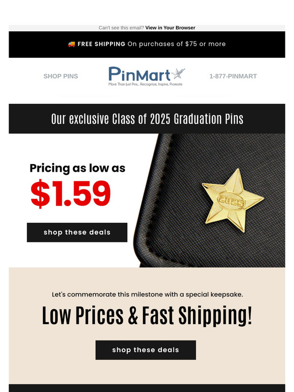 Celebrate the Class of 2025 with Graduation Pins! 🎓