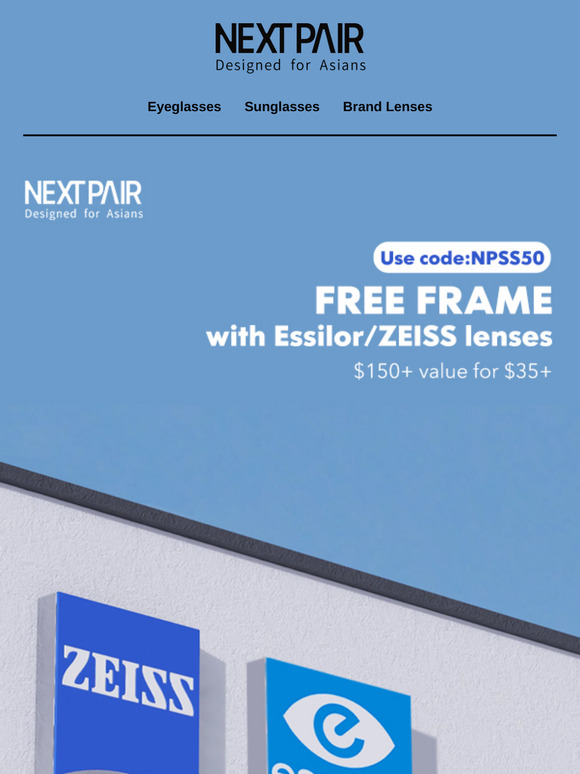 ❌ Stop Paying Double: Get Asian-Fit Frames Free with Essilor&ZEISS Lens Purchase