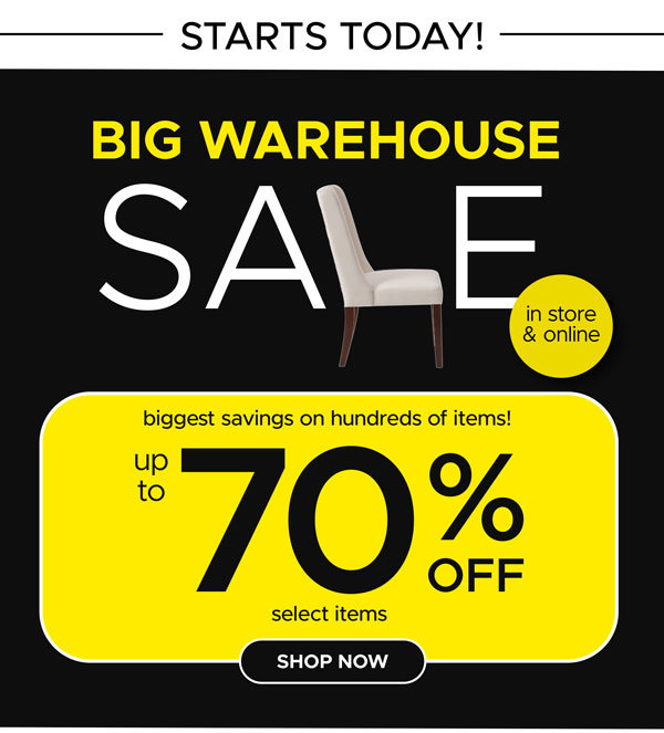 Big Warehouse Sale - Homepage