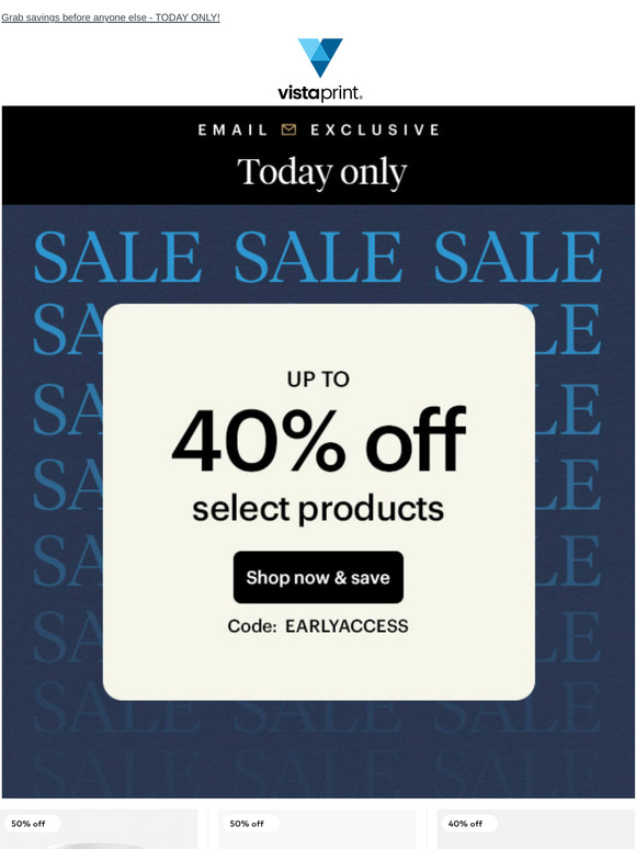 Insider alert: Exclusive early access to up to 40% off